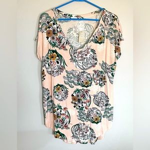 Maurices 24/7 Cap Sleeve V Neck Top Women’s Large NWT